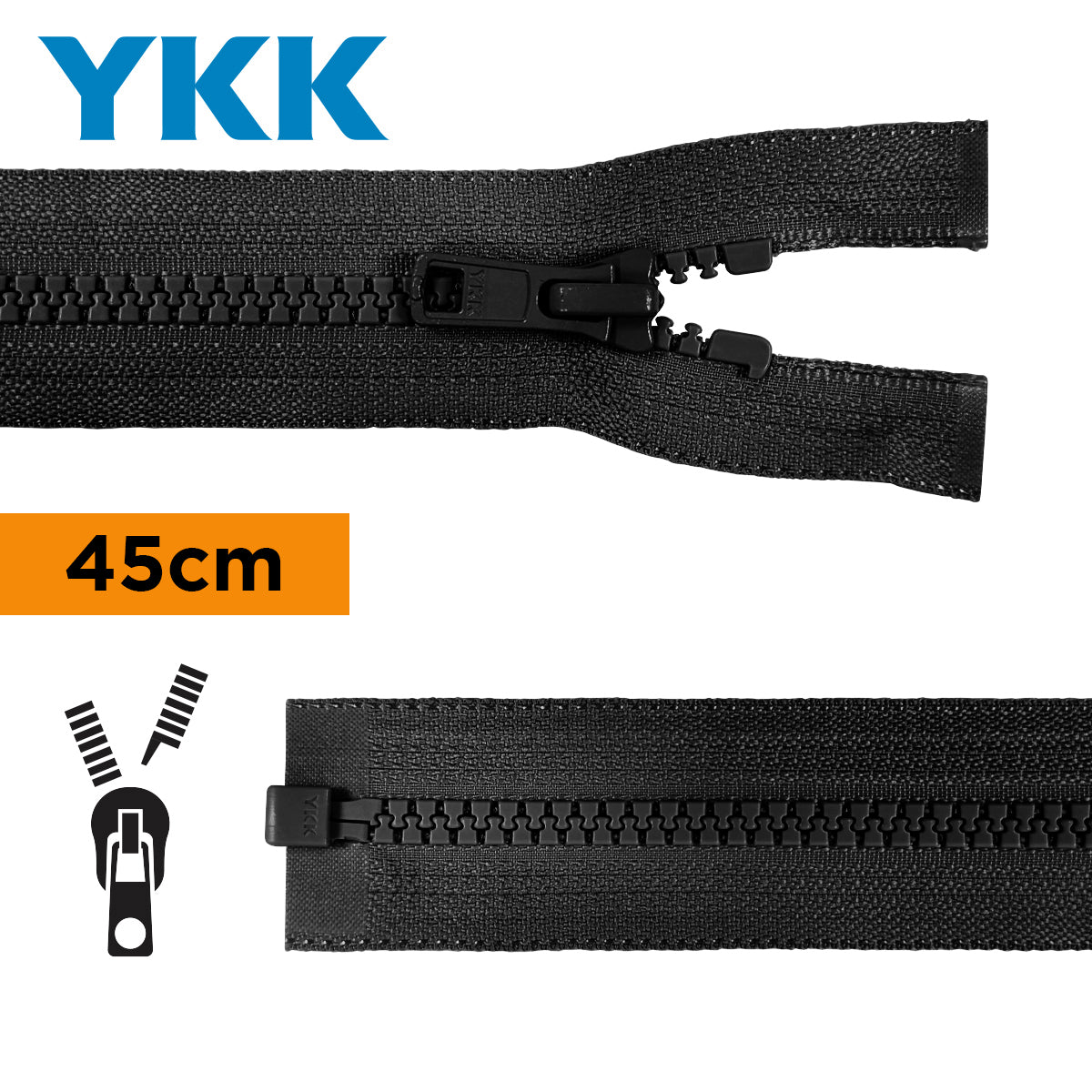 TIRETTE 45CM NYLON DETACHABLE YKK