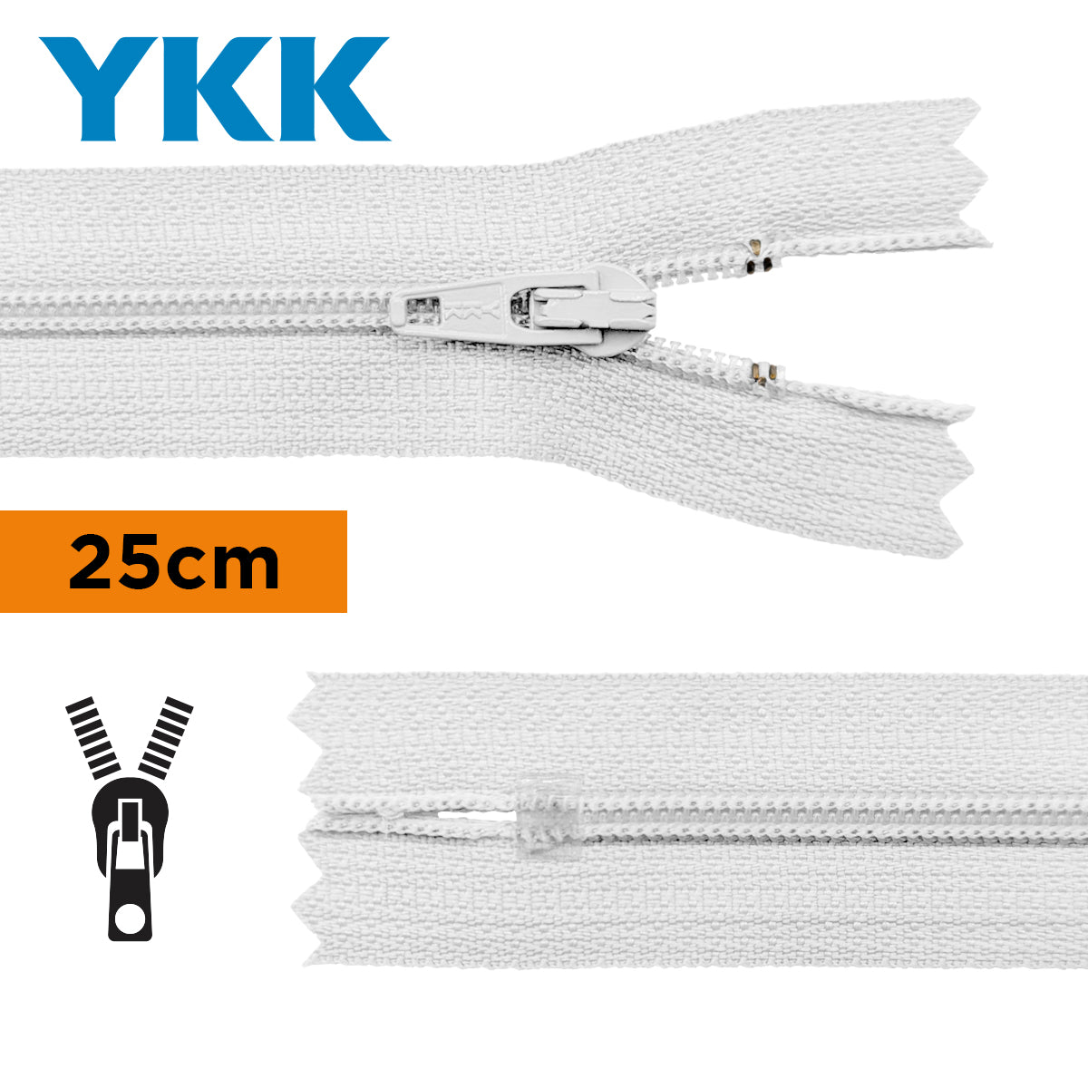 TIRETTE 22CM NYLON NON DETACHABLE YKK