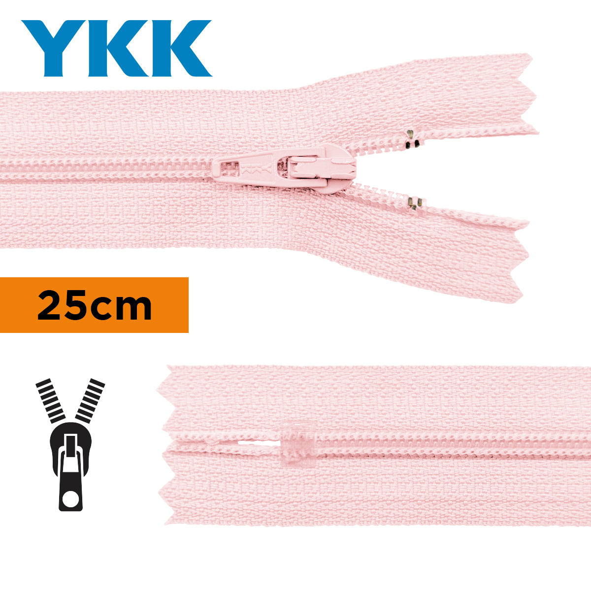 TIRETTE 22CM NYLON NON DETACHABLE YKK