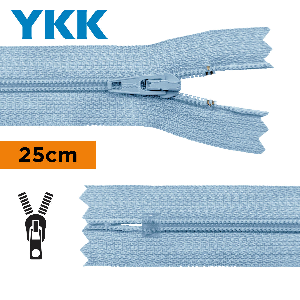 TIRETTE 22CM NYLON NON DETACHABLE YKK