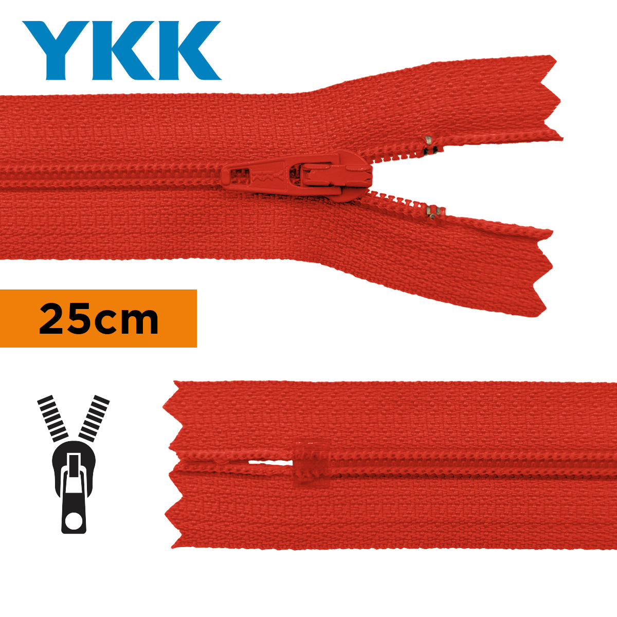 TIRETTE 22CM NYLON NON DETACHABLE YKK