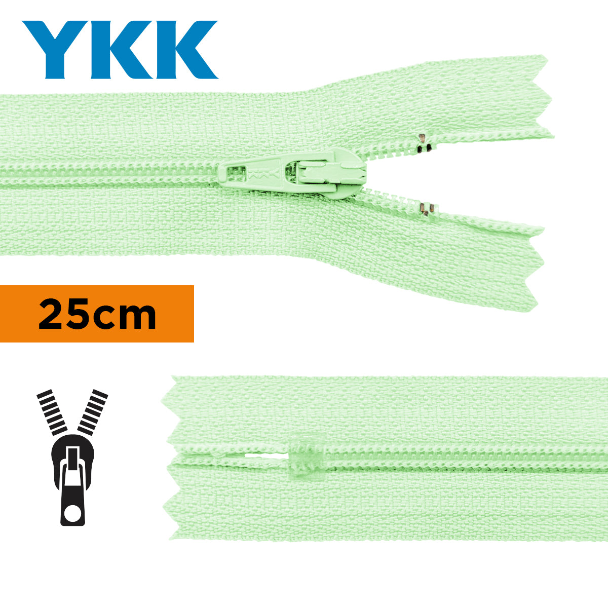 TIRETTE 22CM NYLON NON DETACHABLE YKK