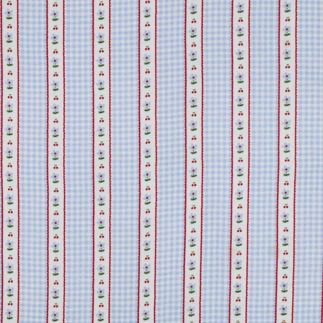 Double gaze vichy fleurit