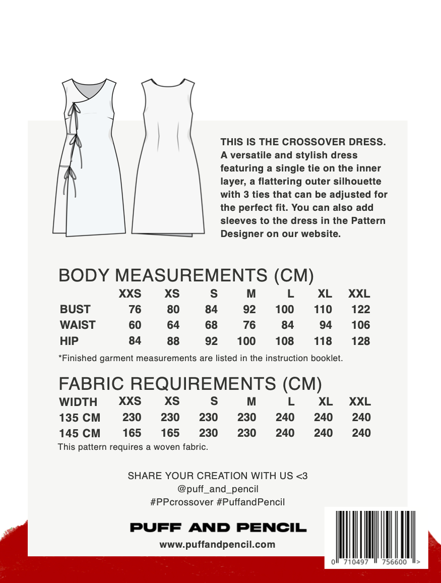 PUFF & PENCIL CROSSOVER DRESS