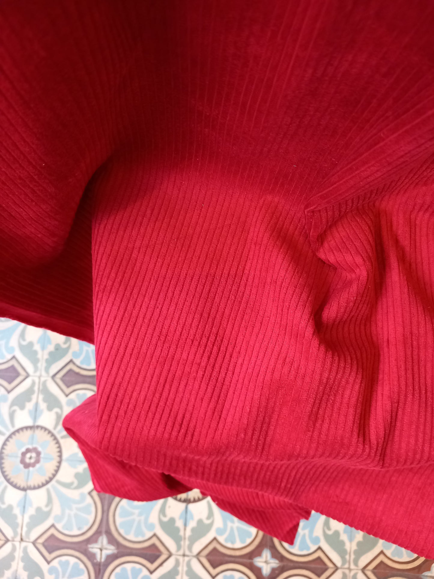 VELOURS COTELE ROUGE