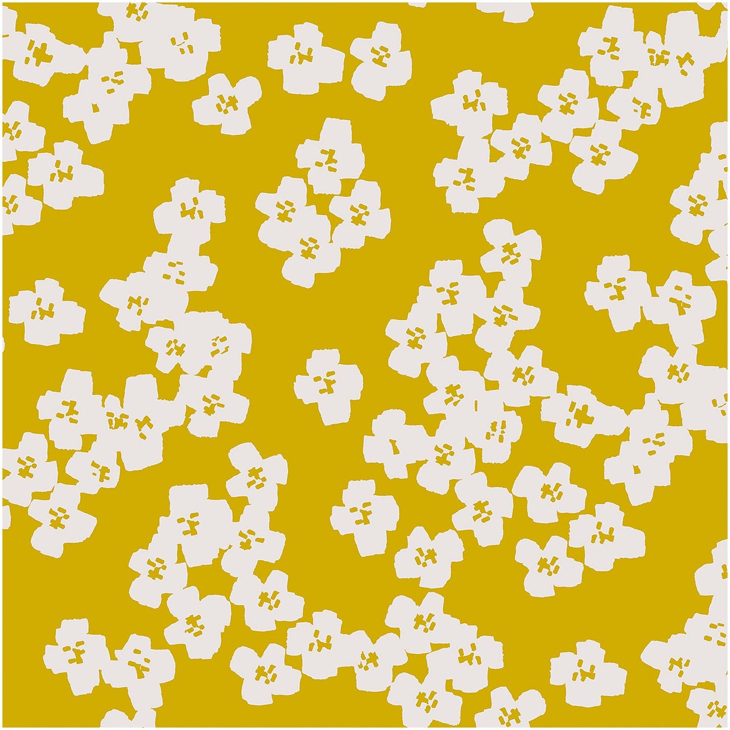 COTON ENDUIT - FLEURI MOUTARD