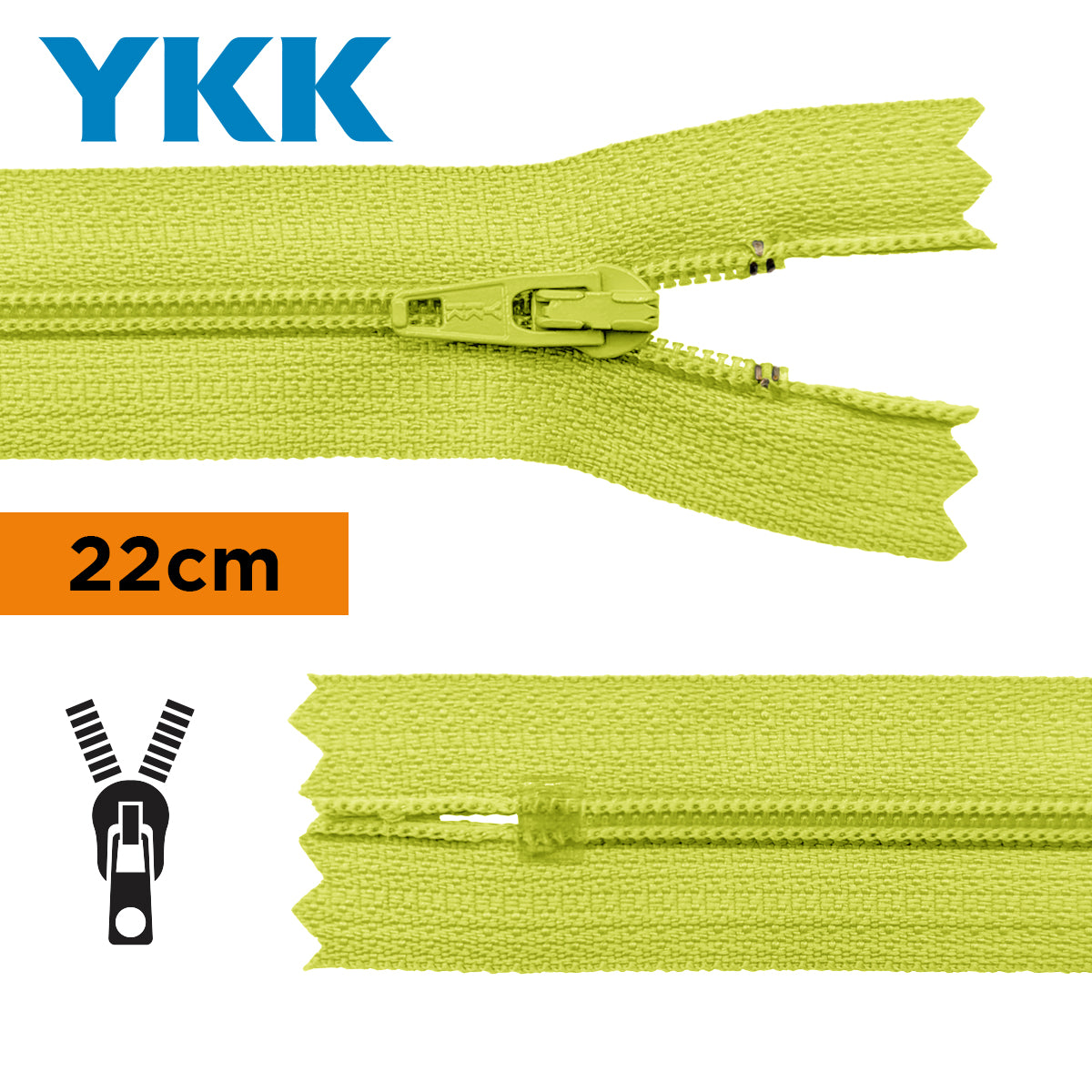TIRETTE 22CM NON DETACHABLE YKK (coloris variés)