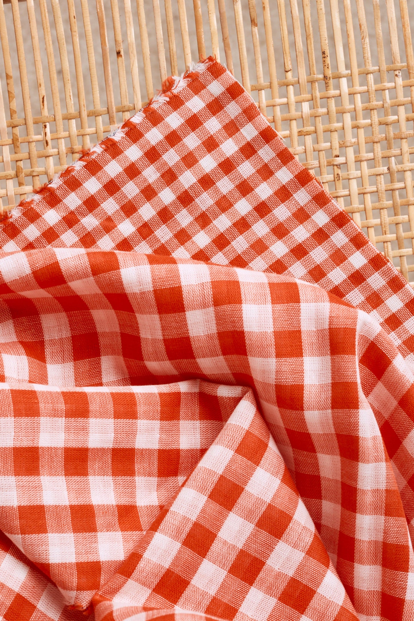 DOUBLE GAZE VICHY TANGERINE