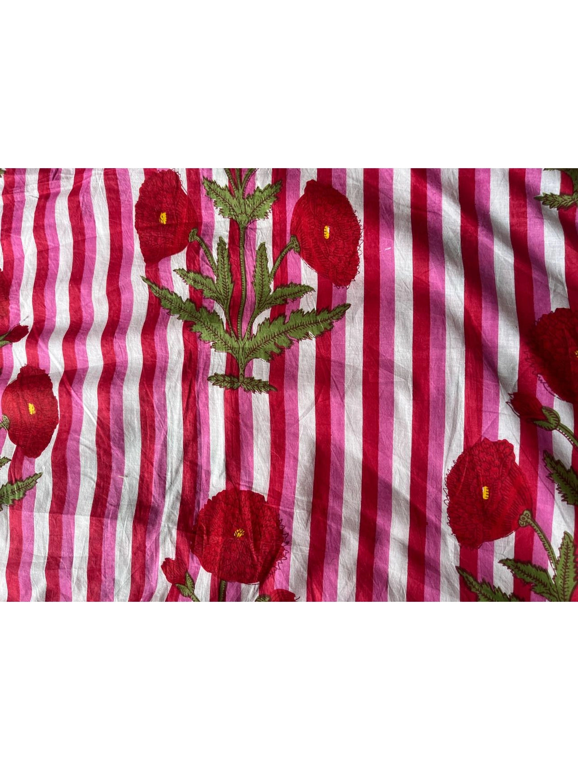 INDIENNE ROUGE & ROSE FLEURS