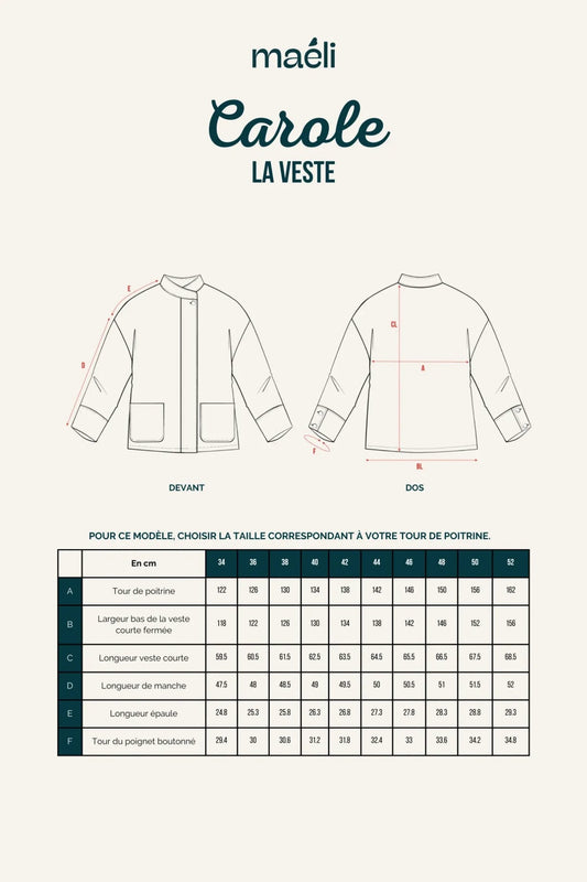 PATRON VESTE CAROLE MAELI