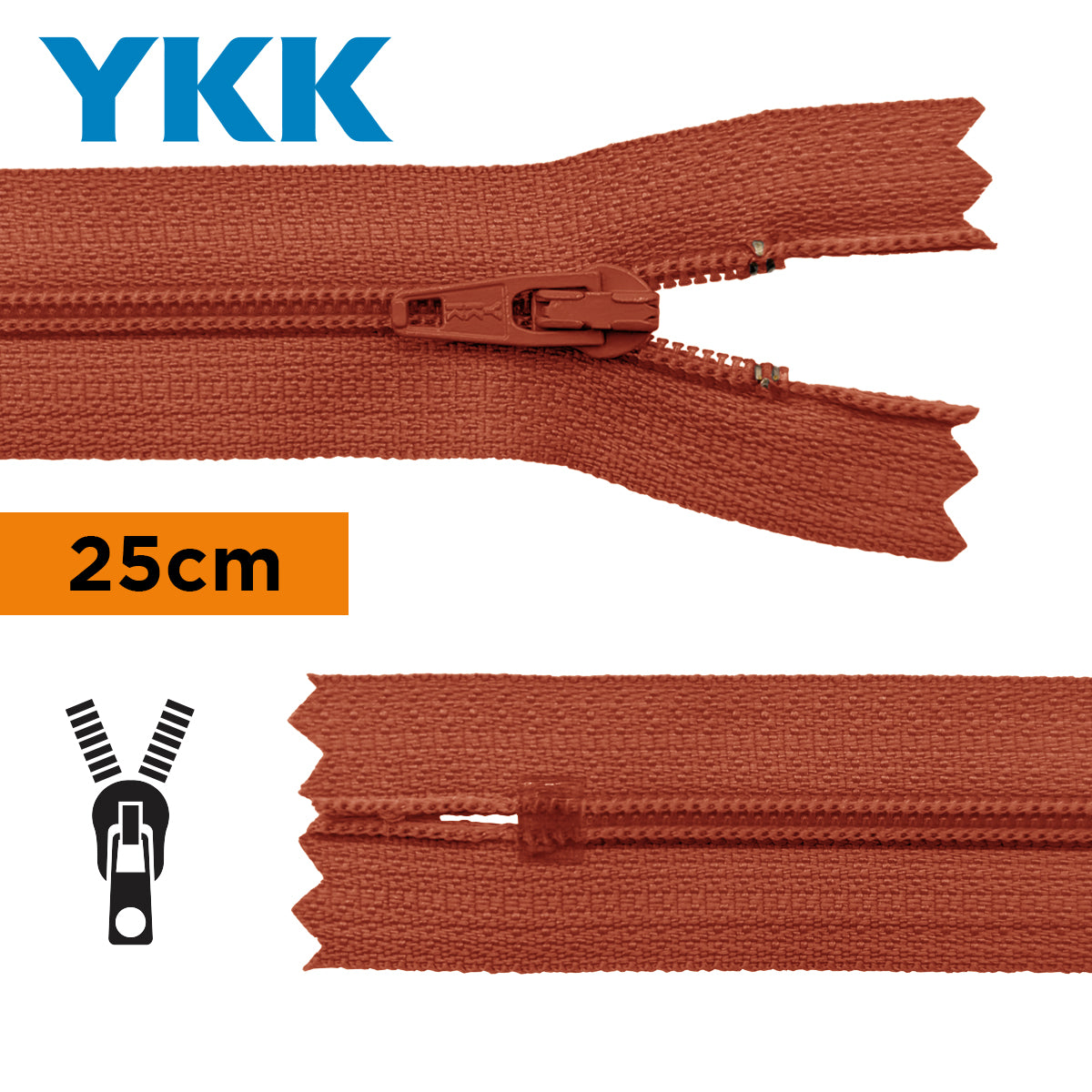 TIRETTE 22CM NYLON NON DETACHABLE YKK