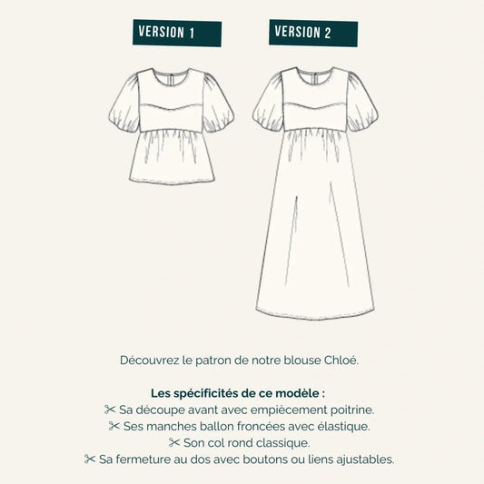 PATRON BLOUSE CHLOé MAELI COUTURE