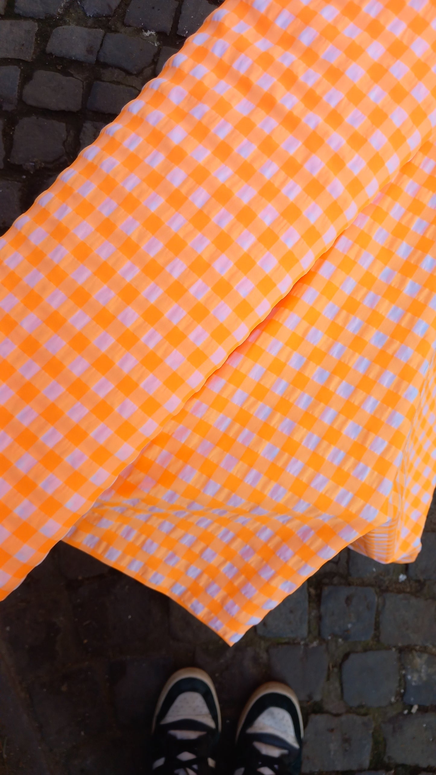 SEERSUCKER ORANGE FLUO