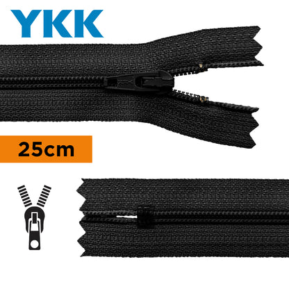 TIRETTE 25CM NYLON NON DETACHABLE YKK