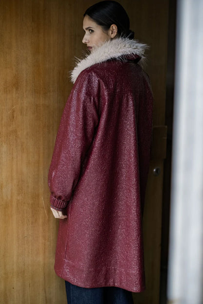 Simili cuir Fibremood Rouge