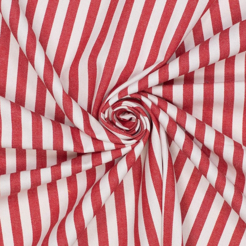 Jeans ligné rouge