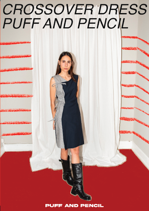 PUFF & PENCIL CROSSOVER DRESS