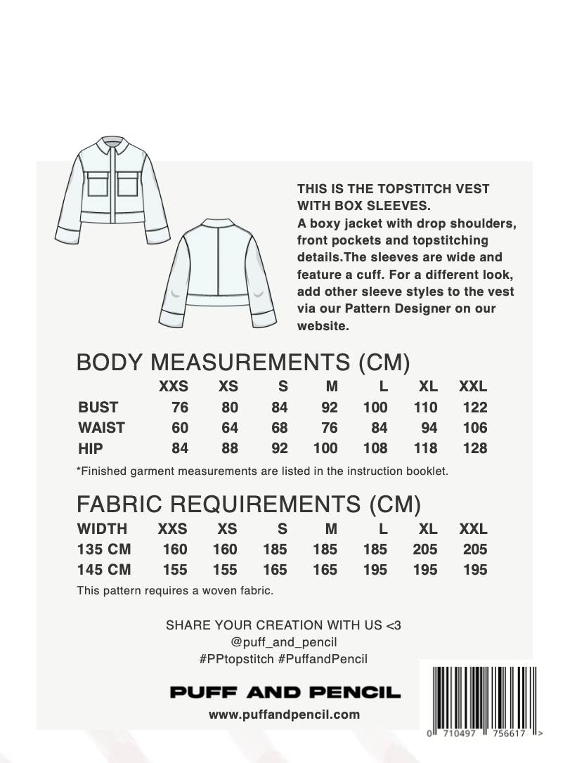 PUFF & PENCIL TOP STITCH VEST