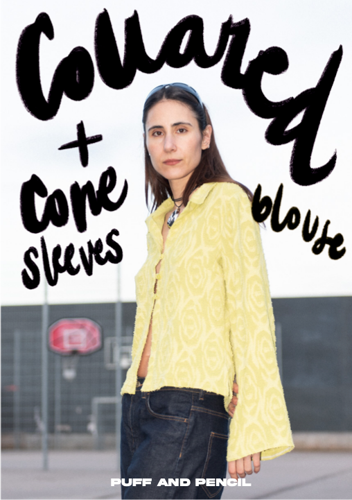 PUFF & PENCIL COLLARED BLOUSE