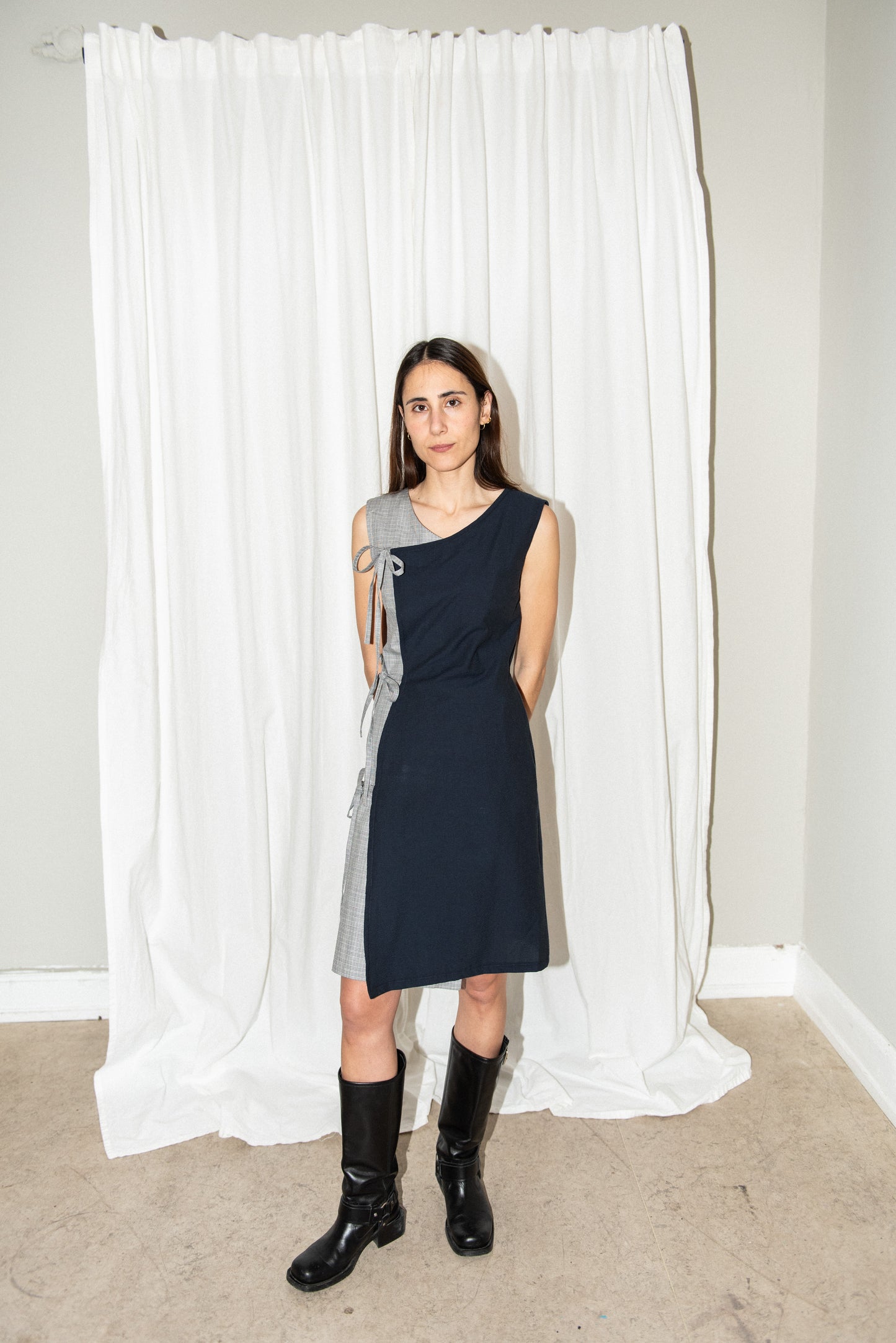 PUFF & PENCIL CROSSOVER DRESS