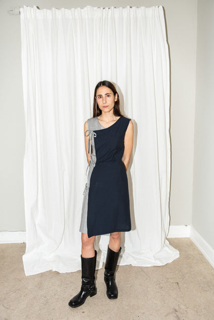 PUFF & PENCIL CROSSOVER DRESS