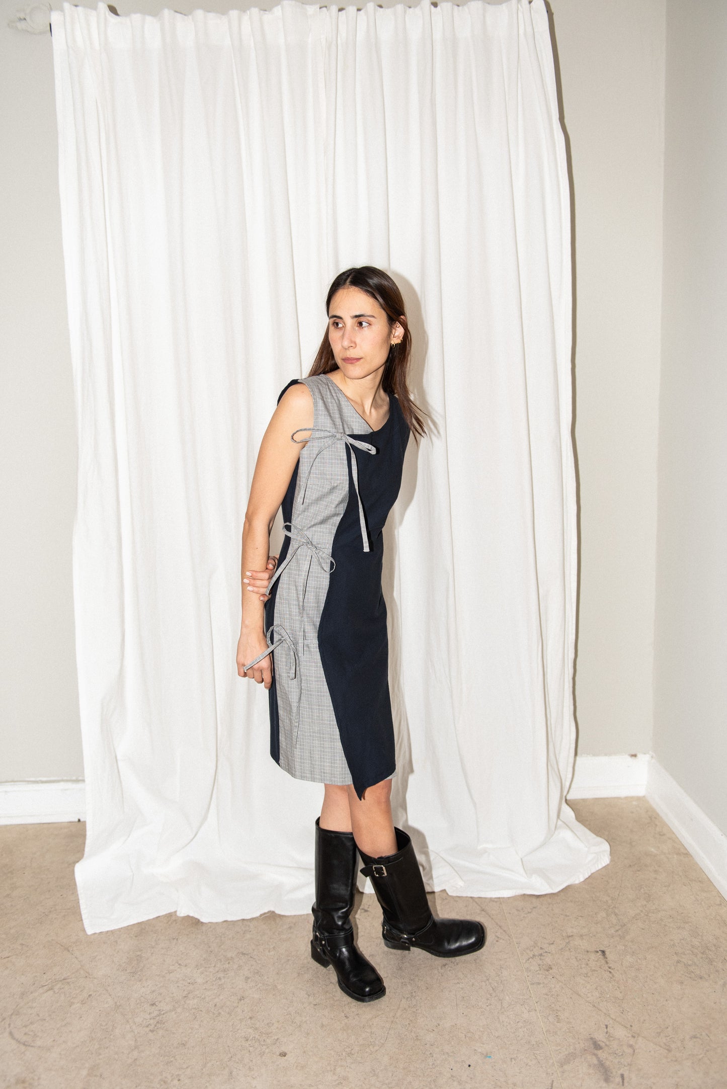 PUFF & PENCIL CROSSOVER DRESS