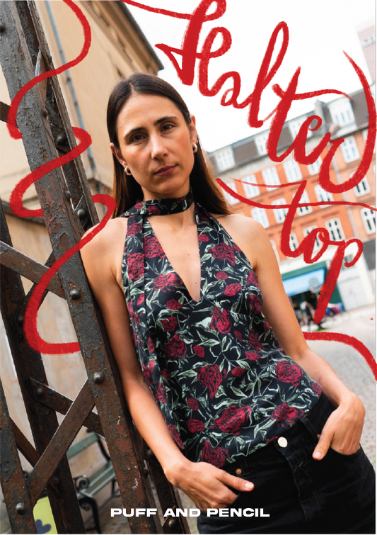 PUFF & PENCIL HALTER TOP