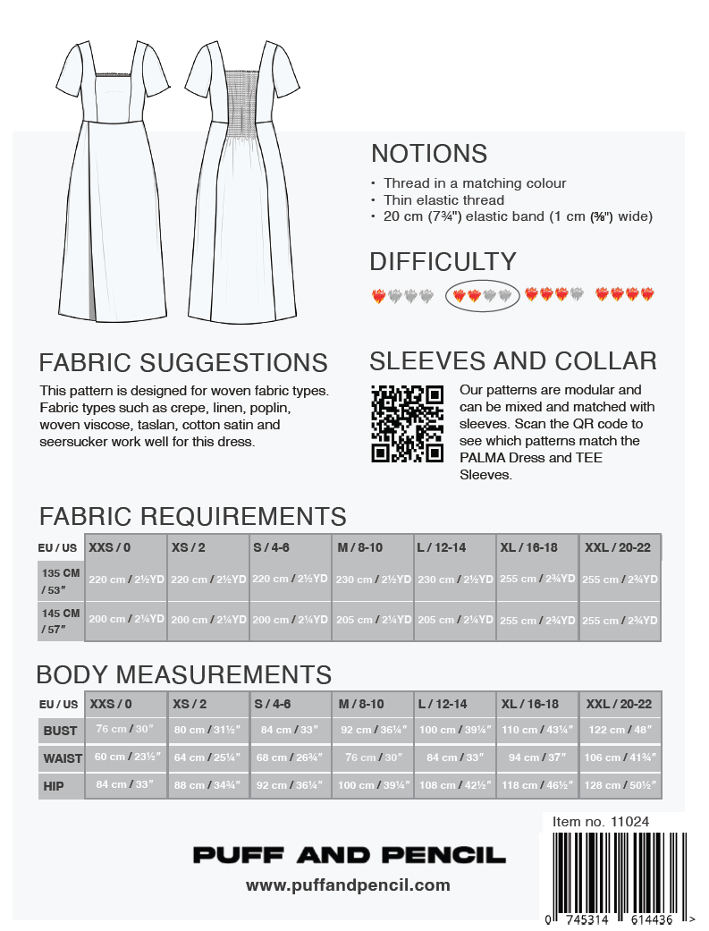 PUFF & PENCIL PALMA DRESS + SLEEVES