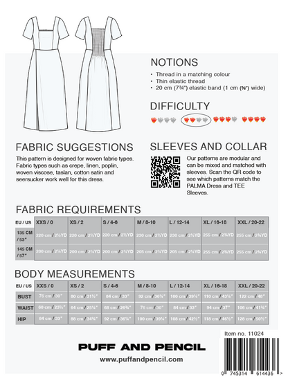 PUFF & PENCIL PALMA DRESS + SLEEVES