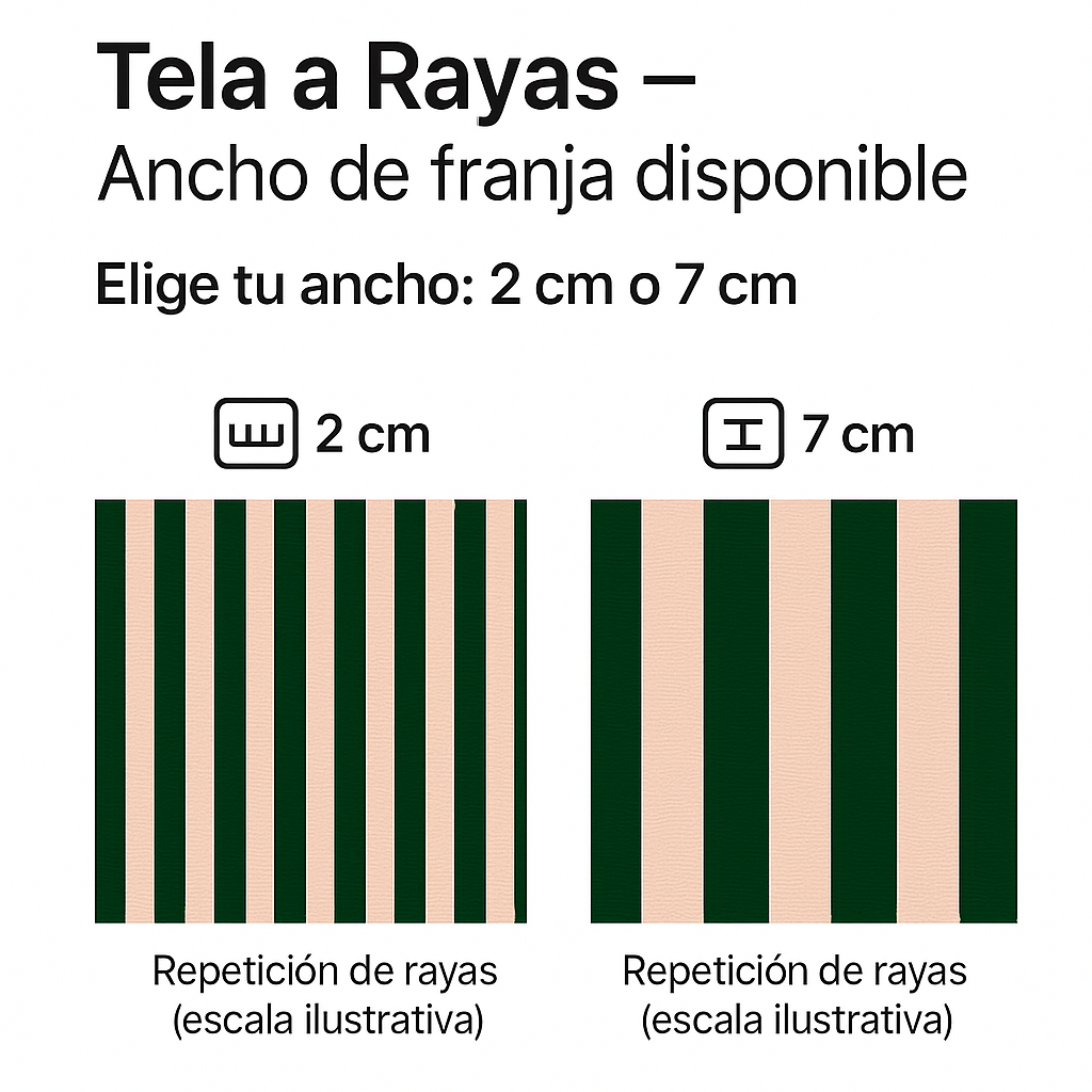 Tissu d'extérieur Rayures Os005 x mètres
