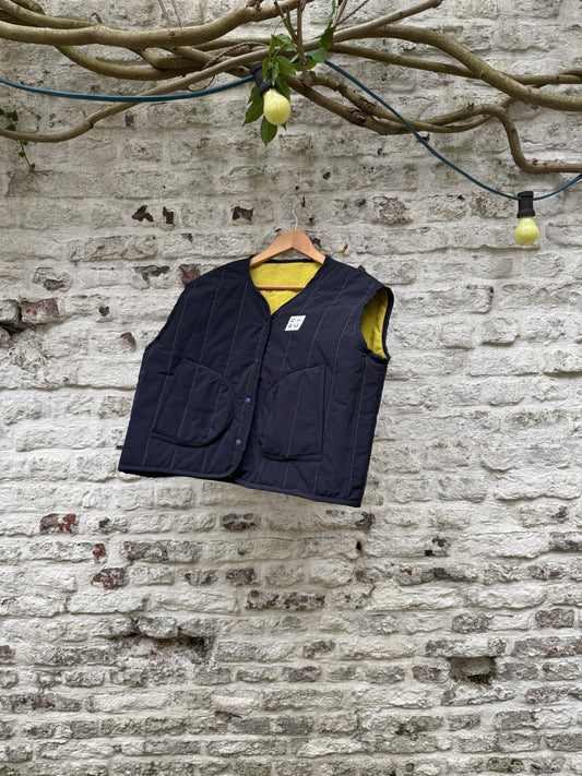 Gilet sans manches réversible bleu