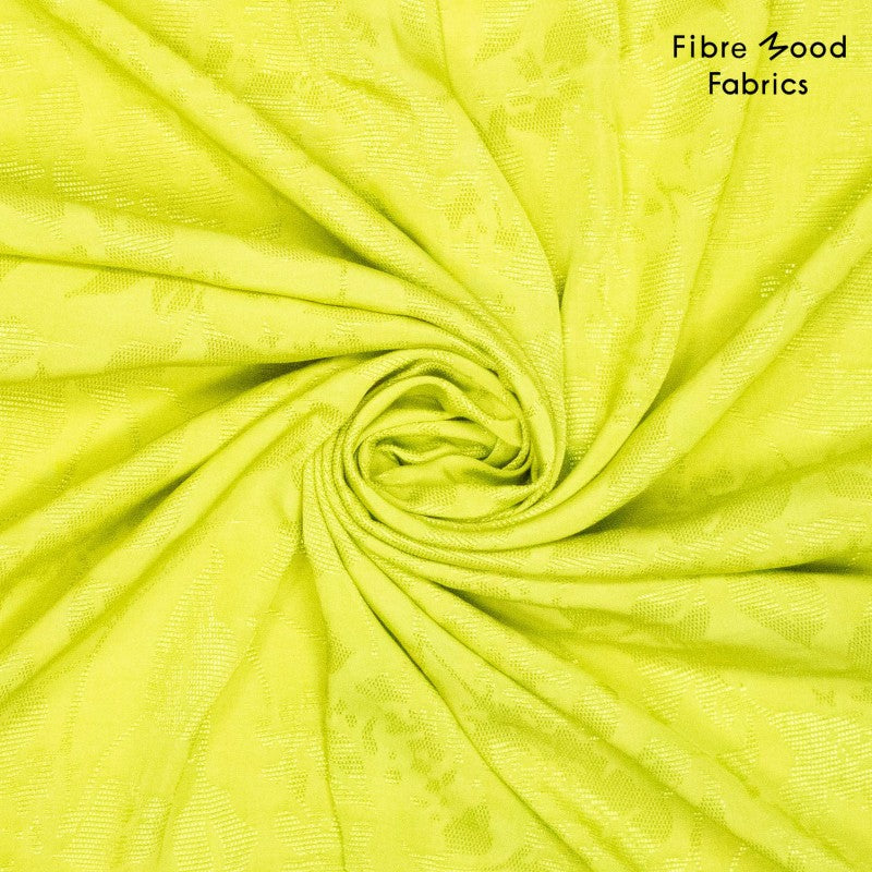 VISCOSE JACQUARD FIBREMOOD LIME FEUILLES