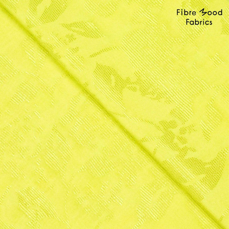 VISCOSE JACQUARD FIBREMOOD LIME FEUILLES