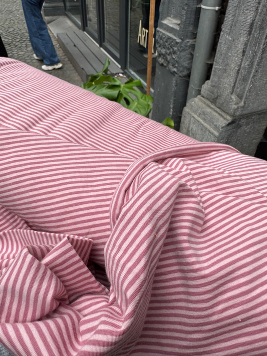 Jersey ligné rosé