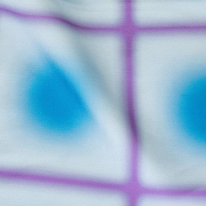 Coupon tissu Outdoor Lunar Grid Bleu Lilas x mètres