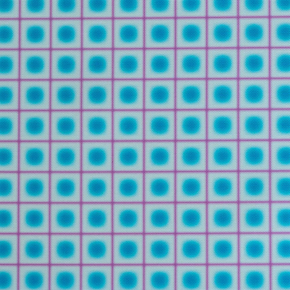 Coupon tissu Outdoor Lunar Grid Bleu Lilas x mètres