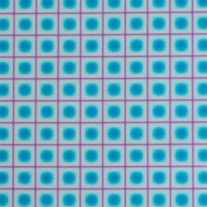 Coupon tissu Outdoor Lunar Grid Bleu Lilas x mètres