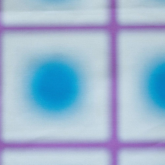 Coupon tissu Outdoor Lunar Grid Bleu Lilas x mètres