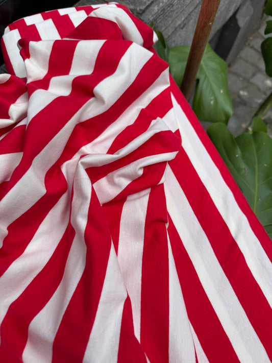 Jersey ligné rouge & blanc