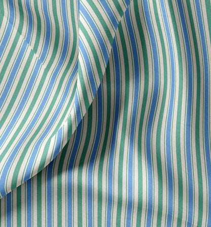 Popeline Lydia vert/bleu