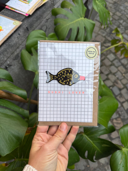 Carte voeux écusson patch