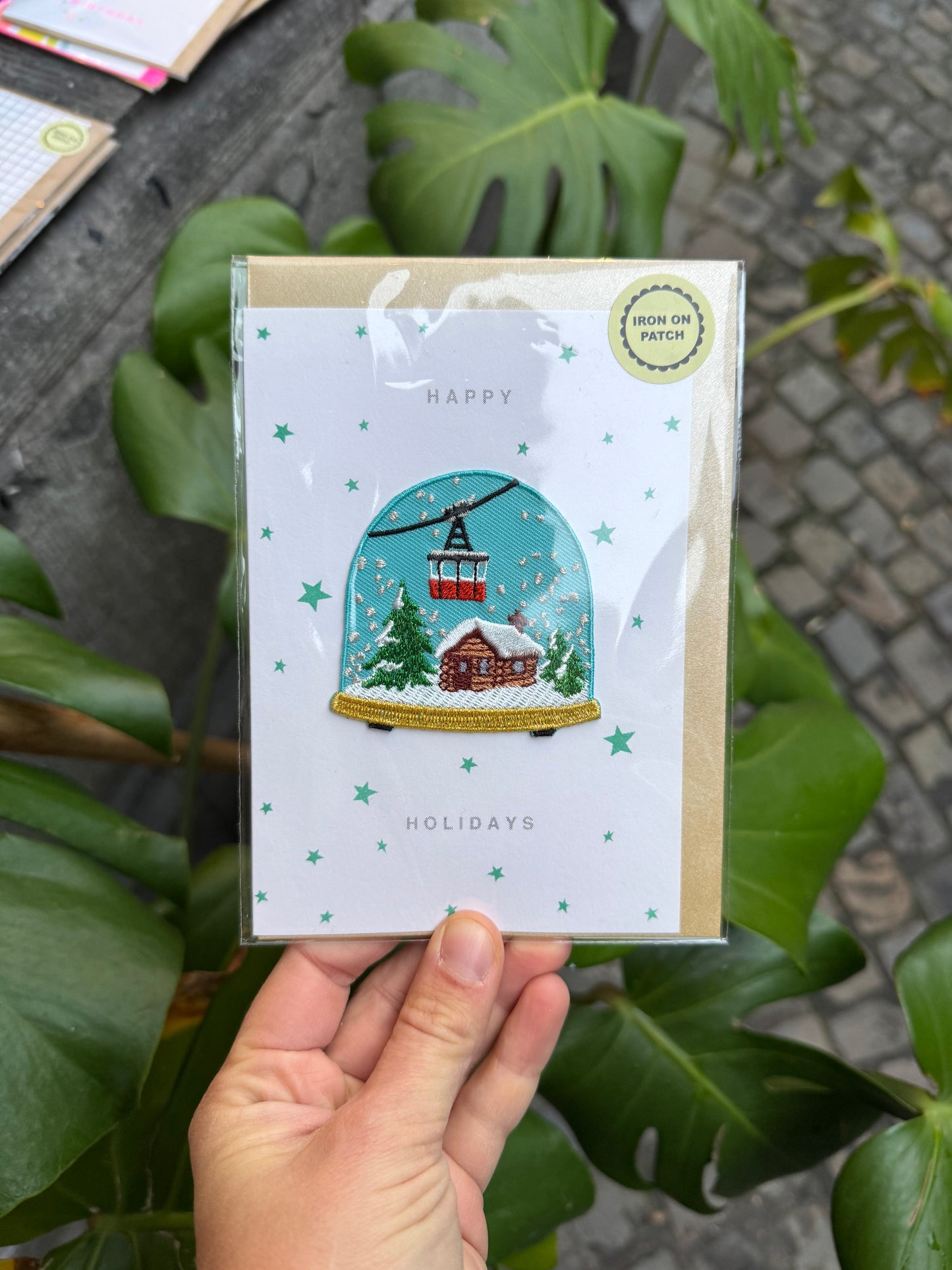 Carte voeux écusson patch