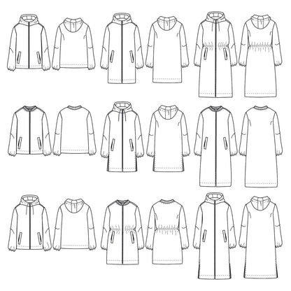 Patron QUIMPER manteau imperméable - parka