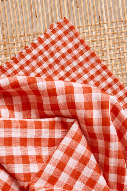 DOUBLE GAZE VICHY TANGERINE