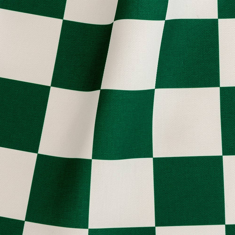 Tissu d'extérieur Damier Vert x mètres