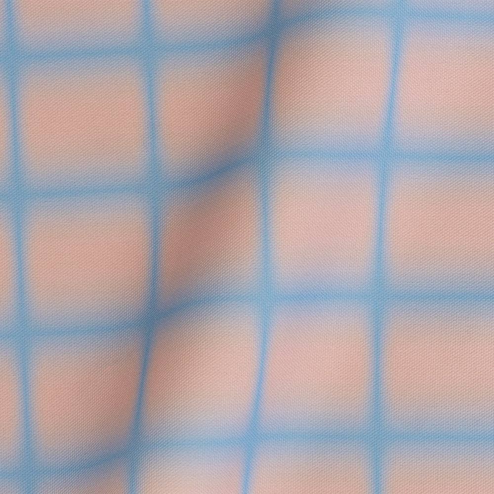 Coupon tissu d’extérieure Dégradé Grille Rose x mètres