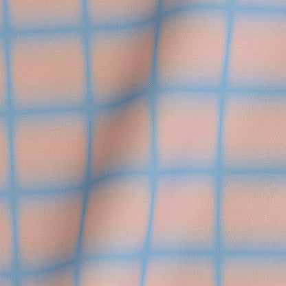 Coupon tissu d’extérieure Dégradé Grille Rose x mètres
