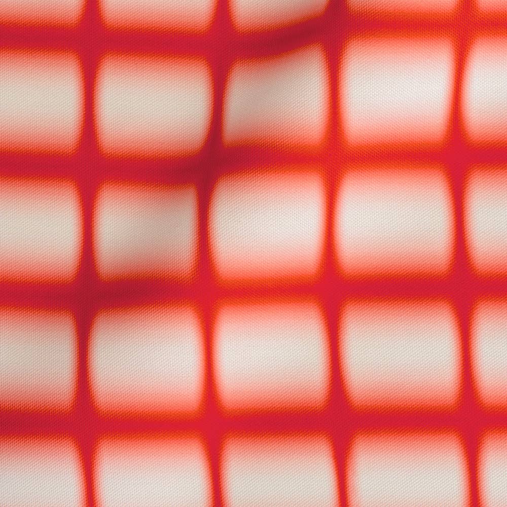 COUPON tissu d’extérieure Dégradé Grille Rouge