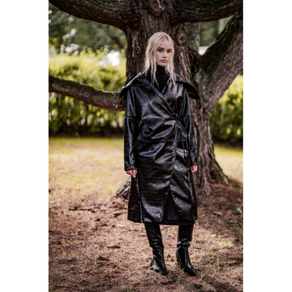 Cuir vegan Serpent chocolat