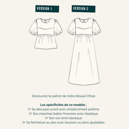 PATRON BLOUSE CHLOé MAELI COUTURE